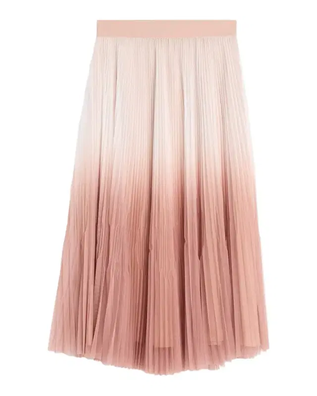 PESERICO Pleated Ombre Midi Skirt