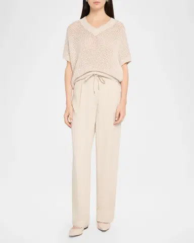 PESERICO Wide-Leg Drawstring Pants | Thumbnail 2