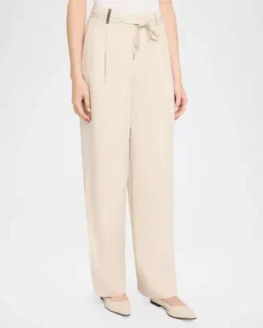 PESERICO Wide-Leg Drawstring Pants | Thumbnail 4