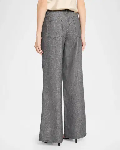 PESERICO Wide-Leg Cotton-Blend Pants | Thumbnail 3