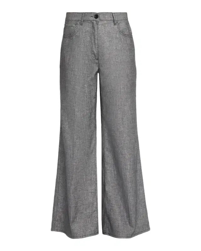 PESERICO Wide-Leg Cotton-Blend Pants