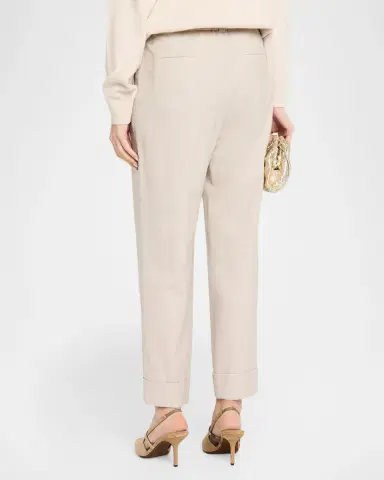 PESERICO Pleated Tapered Ankle Pants | Thumbnail 3