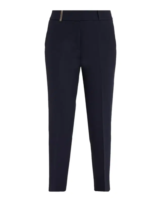 PESERICO Cropped Slim-Fit Pants