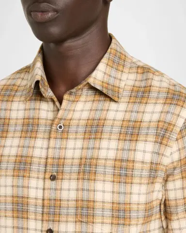 Vince Men's Jackson Cotton Plaid Button-Down Shirt | Thumbnail 5 Vince Men's Jackson Cotton Plaid Button-Down Shirt | Thumbnail 5