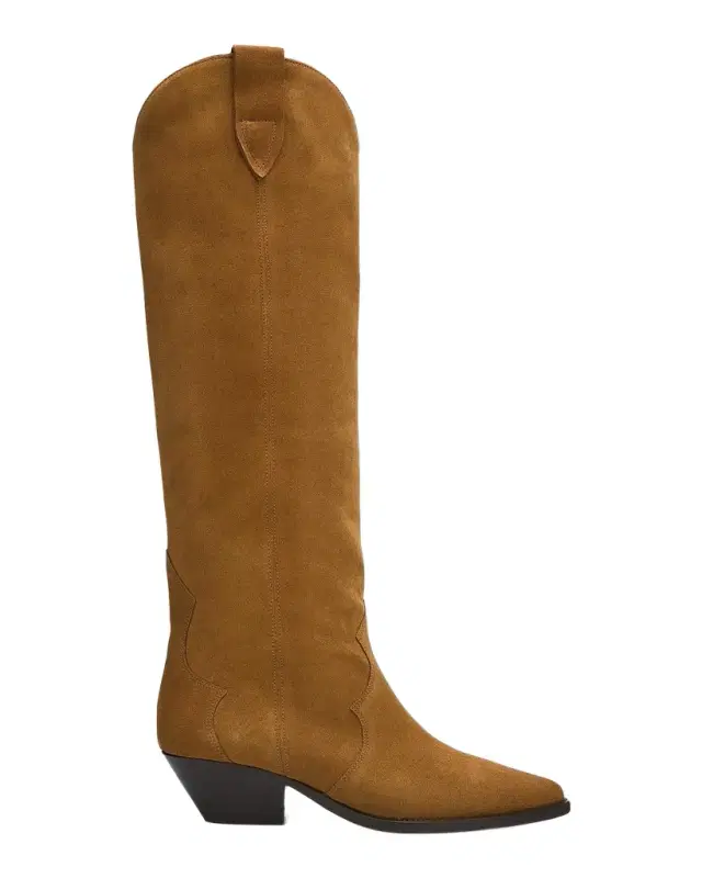 Isabel Marant Denvee Suede Tall Western Boots