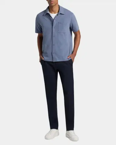 Vince Men's Sueded Jersey Button-Down Shirt | Thumbnail 2