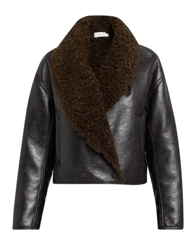A.L.C. Stella Sherpa-Lined Faux Leather Jacket