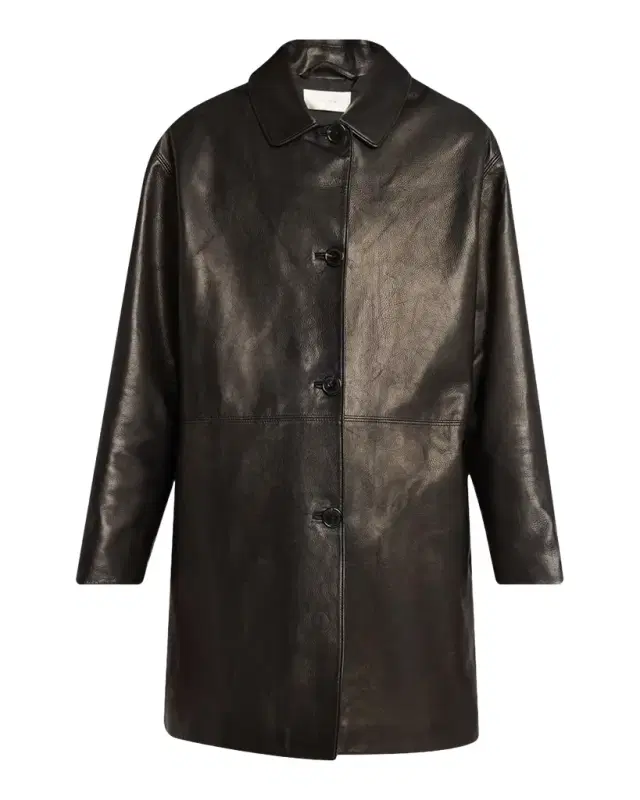 The Row Donata Leather Single-Breasted Coat