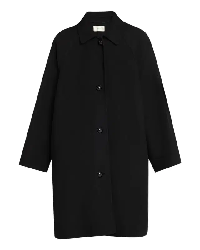 The Row Ina Wool-Cashmere Single-Breasted Car Coat