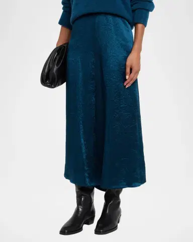 Eileen Fisher Crinkled Satin Maxi Skirt | Thumbnail 4