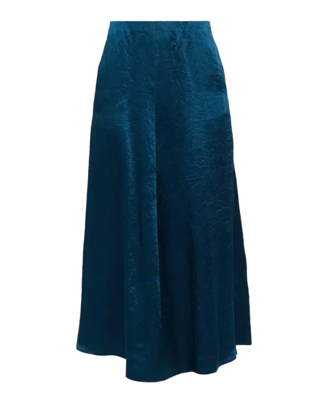 Eileen Fisher Crinkled Satin Maxi Skirt
