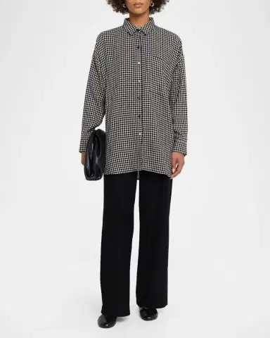 Eileen Fisher High-Rise Textural Knit Pants | Thumbnail 2