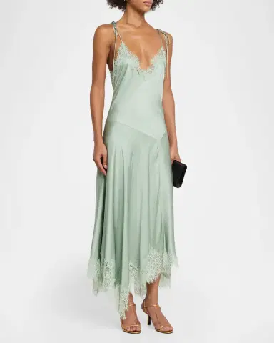 A.L.C. Aleena Satin Lace Maxi Dress | Thumbnail 4 A.L.C. Aleena Satin Lace Maxi Dress | Thumbnail 4