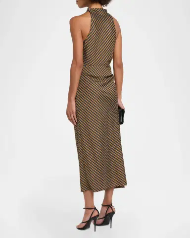 A.L.C. Jean Draped Check Midi Skirt | Thumbnail 3 A.L.C. Jean Draped Check Midi Skirt | Thumbnail 3