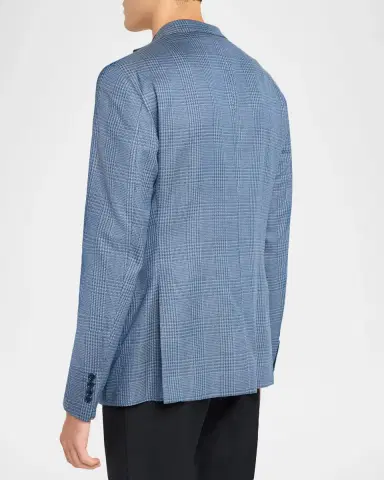 Emporio Armani Men's Glen Plaid Single-Breasted Sport Coat | Thumbnail 3