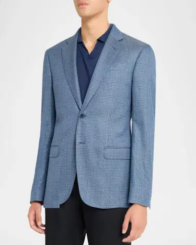 Emporio Armani Men's Glen Plaid Single-Breasted Sport Coat | Thumbnail 4