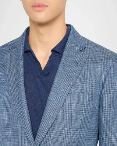 Emporio Armani Men's Glen Plaid Single-Breasted Sport Coat | Thumbnail 5