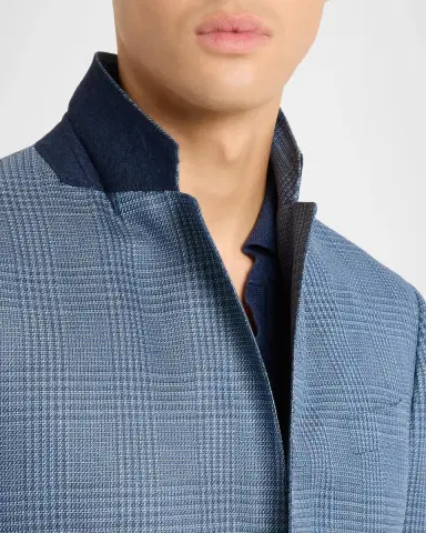 Emporio Armani Men's Glen Plaid Single-Breasted Sport Coat | Thumbnail 7