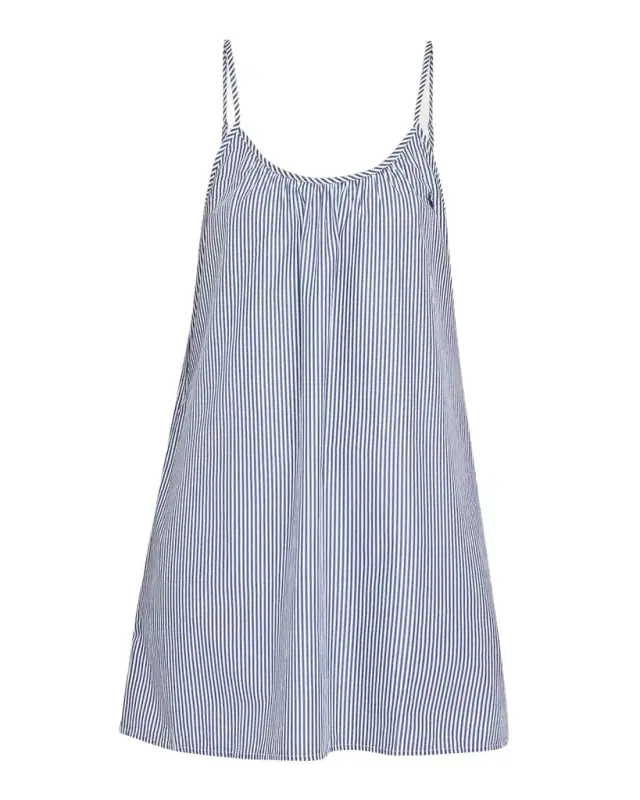 Polo Ralph Lauren Striped Cotton Gathered Mini Slipdress
