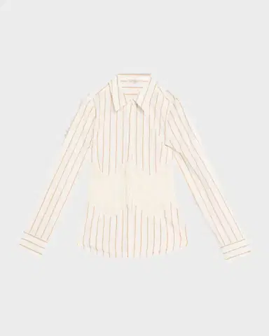 Ramy Brook Alana Striped Poplin Lace Corset Shirt | Thumbnail 2 Ramy Brook Alana Striped Poplin Lace Corset Shirt | Thumbnail 2