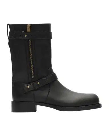 Burberry Men's Kent Leather Biker Boots | Thumbnail 1 Burberry Men's Kent Leather Biker Boots | Thumbnail 1
