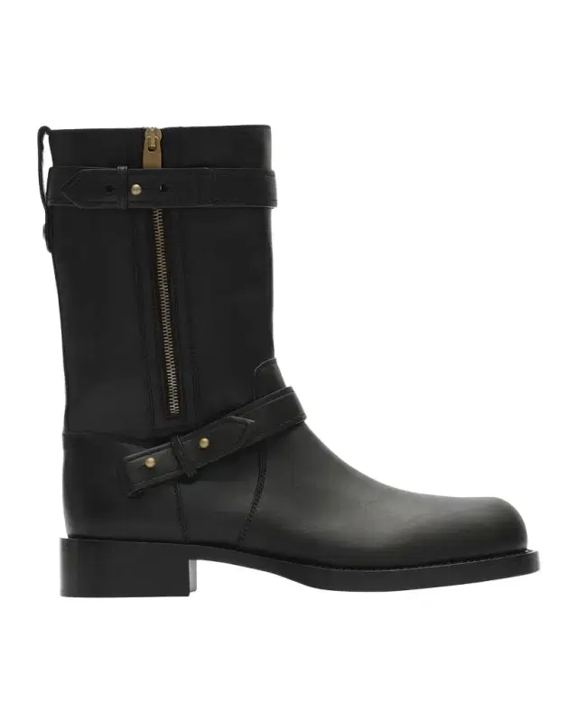 Burberry Men's Kent Leather Biker Boots