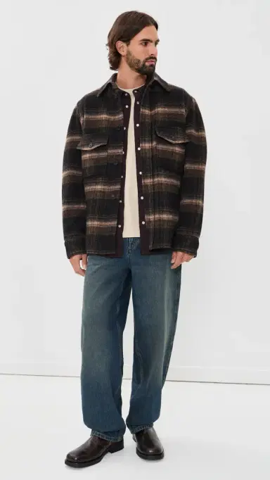 Isabel Marant Kervon Jacket Black/Khaki | Thumbnail 5