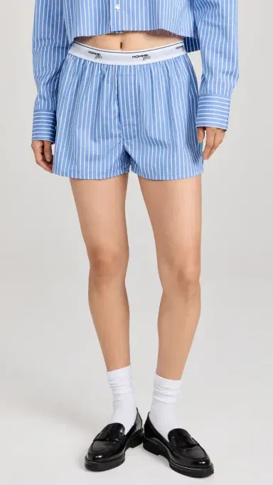Hommegirls Boxer Shorts Blue White Stripe | Thumbnail 2