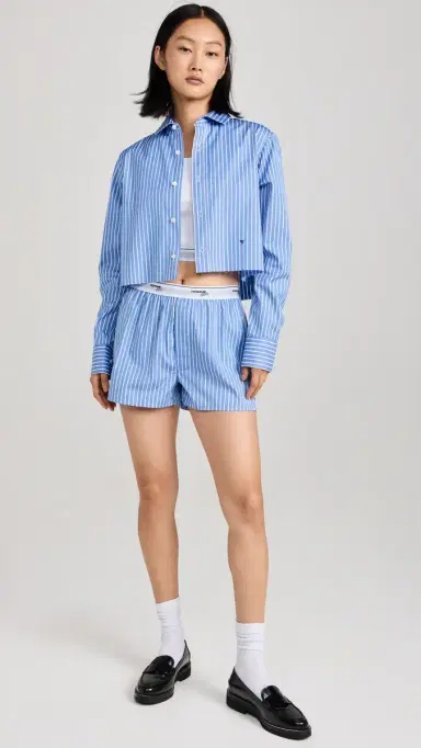 Hommegirls Boxer Shorts Blue White Stripe | Thumbnail 5