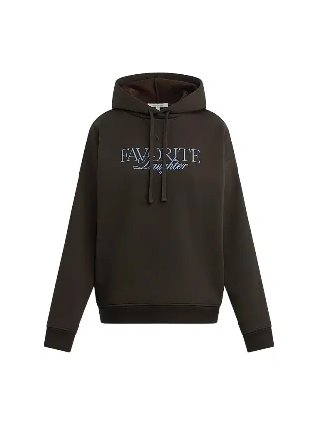 Favorite Daughter Women's The Embroidery Ritzy Logo Cotton-Blend Hoodie - Espresso Sea Blue