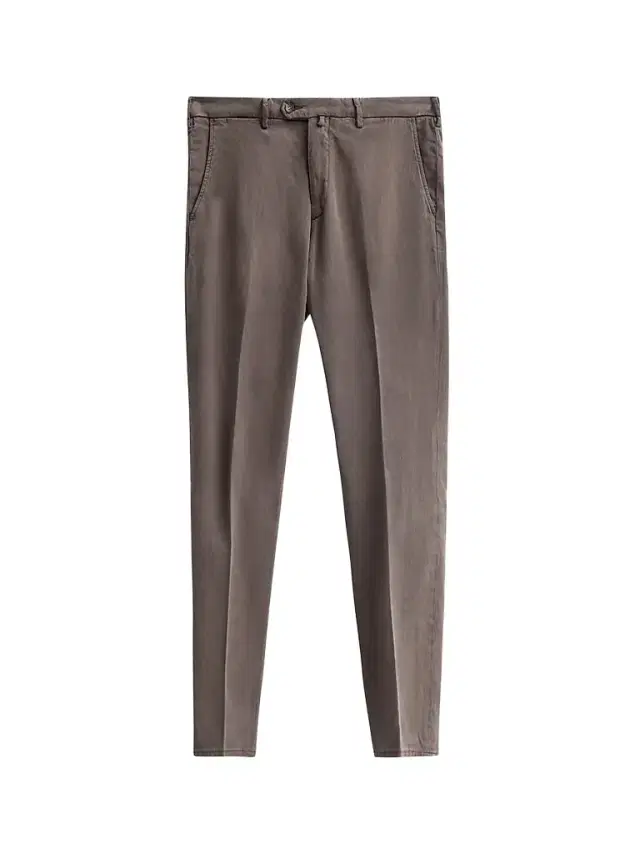 Sartorio Napoli Men's Solid Crease-Front Trousers - Dark Brown