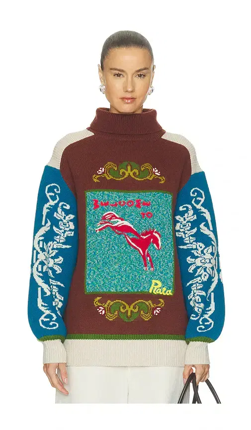 ALÉMAIS Lasso Patchwork Knit Sweater