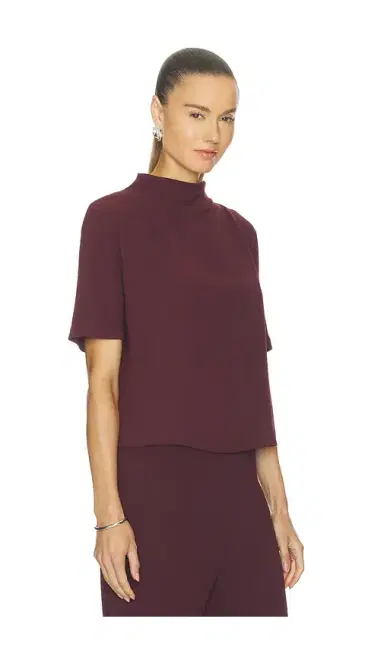 Vince Draped Funnel Neck Top | Thumbnail 2