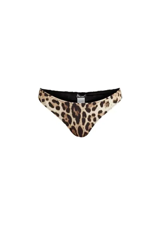 Dolce & Gabbana Leopard-Print Bikini Bottoms