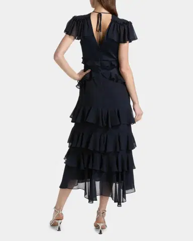 Cinq à Sept Tatum Ruffled Flutter-Sleeve Dress | Thumbnail 3