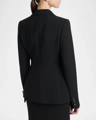 Dolce & Gabbana Double Wool Crepe Single-Breasted Slim Jacket | Thumbnail 3