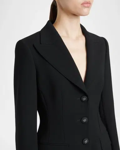 Dolce & Gabbana Double Wool Crepe Single-Breasted Slim Jacket | Thumbnail 5