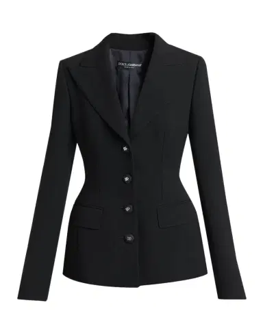 Dolce & Gabbana Double Wool Crepe Single-Breasted Slim Jacket | Thumbnail 1
