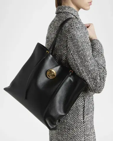 Versace Medusa Small Leather Tote Bag | Thumbnail 2 Versace Medusa Small Leather Tote Bag | Thumbnail 2