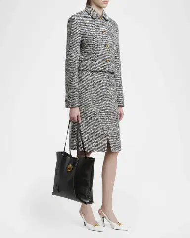 Versace Medusa Small Leather Tote Bag | Thumbnail 5 Versace Medusa Small Leather Tote Bag | Thumbnail 5