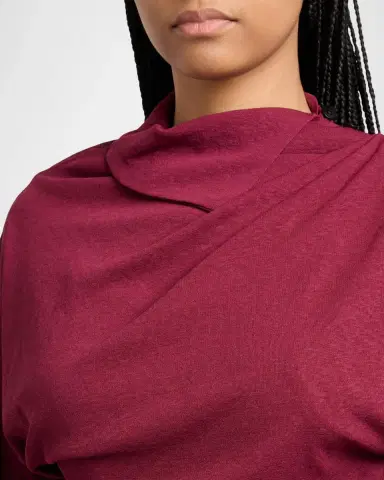 Proenza Schouler Golda Gauze Draped Long-Sleeve Top | Thumbnail 5