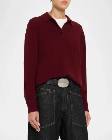 Nili Lotan Jovan Cashmere Polo Sweater | Thumbnail 4