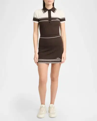 AMIRI Logo-Embroidered Colorblocked Polo Top | Thumbnail 2 AMIRI Logo-Embroidered Colorblocked Polo Top | Thumbnail 2