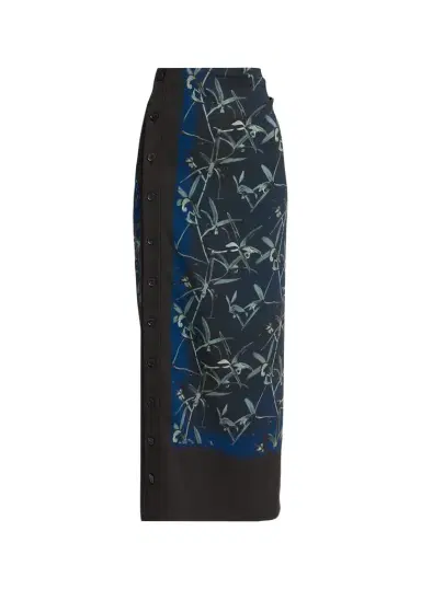 Proenza Schouler Anais Floral-Print Button-Side Midi Skirt | Thumbnail 1