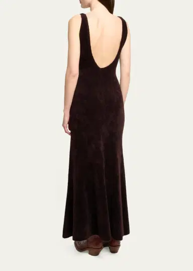 Gabriela Hearst Lady Hall Cashmere-Silk Plush Knit Maxi Slip Dress | Thumbnail 3