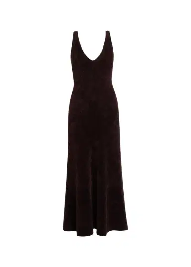 Gabriela Hearst Lady Hall Cashmere-Silk Plush Knit Maxi Slip Dress | Thumbnail 1
