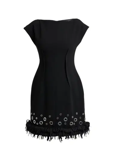 Proenza Schouler Grazziela Grommet Embellished Fringed Mini Dress | Thumbnail 1