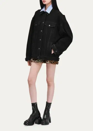 Marc Jacobs Bow Oversized Denim Trucker Jacket | Thumbnail 2 Marc Jacobs Bow Oversized Denim Trucker Jacket | Thumbnail 2