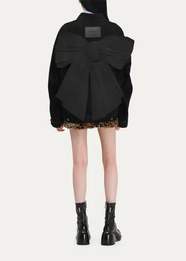 Marc Jacobs Bow Oversized Denim Trucker Jacket | Thumbnail 3 Marc Jacobs Bow Oversized Denim Trucker Jacket | Thumbnail 3