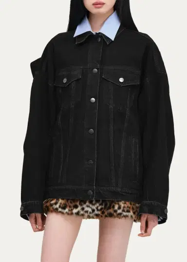 Marc Jacobs Bow Oversized Denim Trucker Jacket | Thumbnail 4 Marc Jacobs Bow Oversized Denim Trucker Jacket | Thumbnail 4